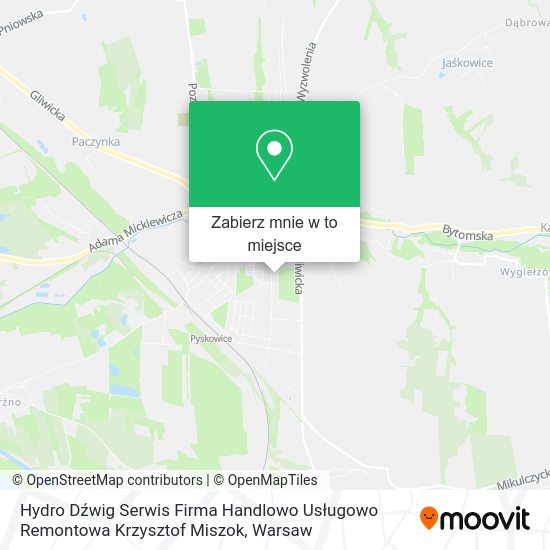 Mapa Hydro Dźwig Serwis Firma Handlowo Usługowo Remontowa Krzysztof Miszok