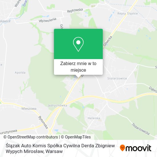 Mapa Ślązak Auto Komis Spółka Cywilna Derda Zbigniew Wypych Mirosław