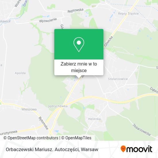 Mapa Orbaczewski Mariusz. Autoczęści