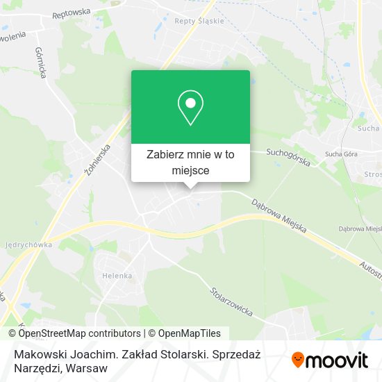 Mapa Makowski Joachim. Zakład Stolarski. Sprzedaż Narzędzi