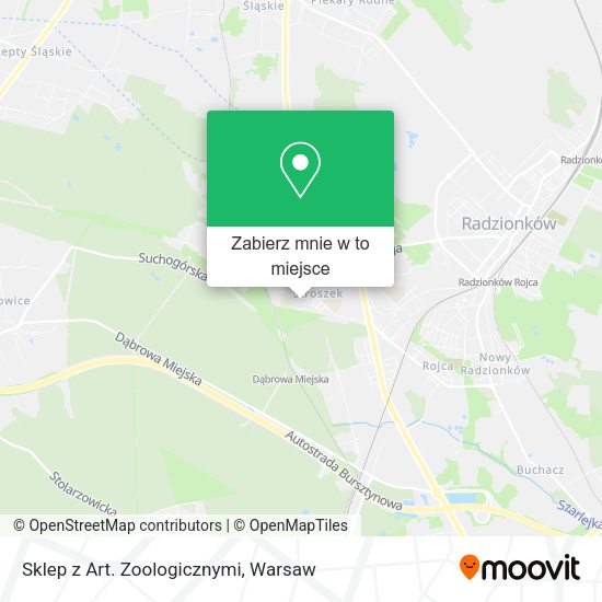 Mapa Sklep z Art. Zoologicznymi