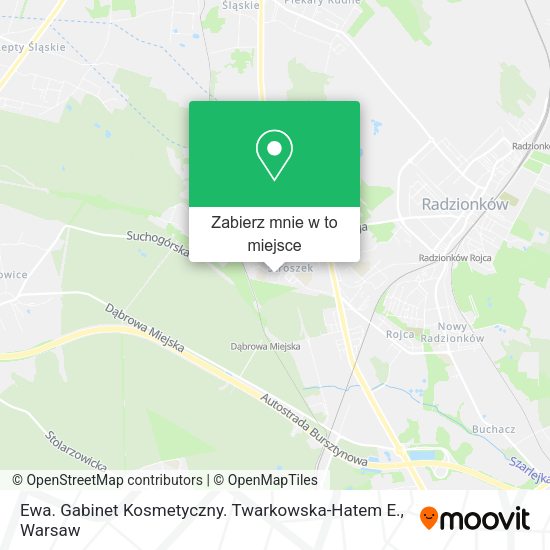 Mapa Ewa. Gabinet Kosmetyczny. Twarkowska-Hatem E.