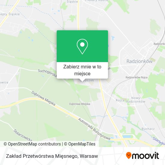 Mapa Zakład Przetwórstwa Mięsnego