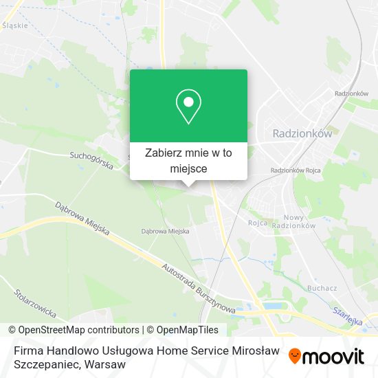 Mapa Firma Handlowo Usługowa Home Service Mirosław Szczepaniec