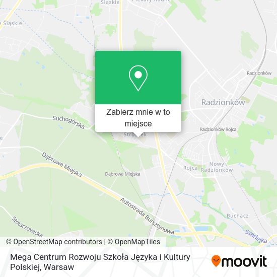 Mapa Mega Centrum Rozwoju Szkoła Języka i Kultury Polskiej