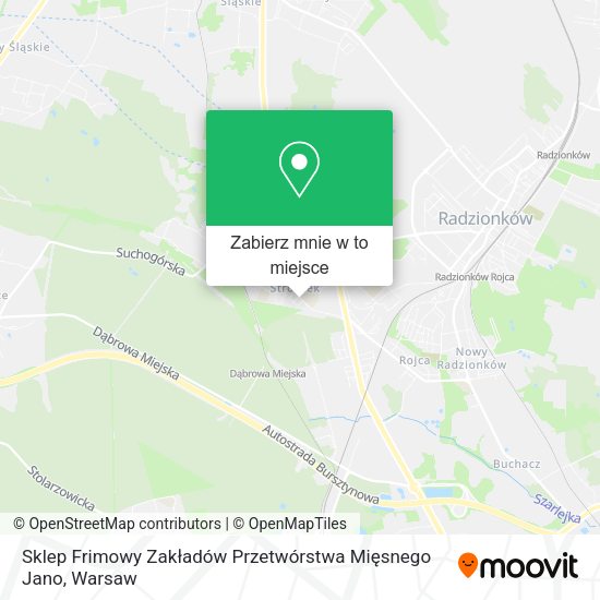 Mapa Sklep Frimowy Zakładów Przetwórstwa Mięsnego Jano