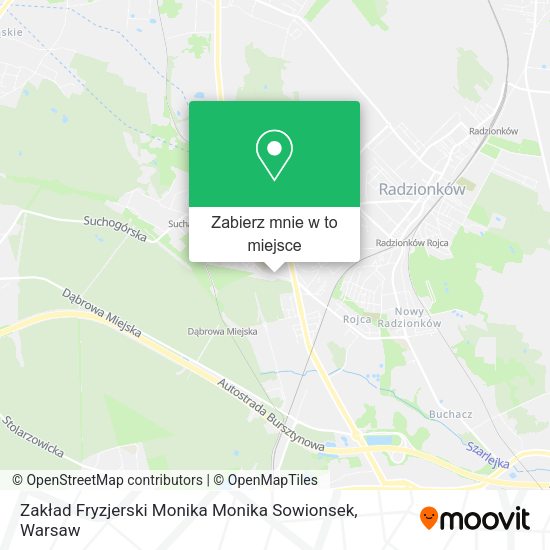 Mapa Zakład Fryzjerski Monika Monika Sowionsek