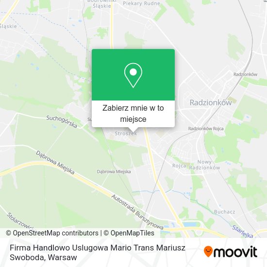 Mapa Firma Handlowo Uslugowa Mario Trans Mariusz Swoboda