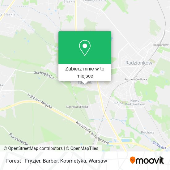 Mapa Forest - Fryzjer, Barber, Kosmetyka