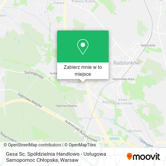 Mapa Gesa Sc. Spółdzielnia Handlowo - Usługowa Samopomoc Chłopska