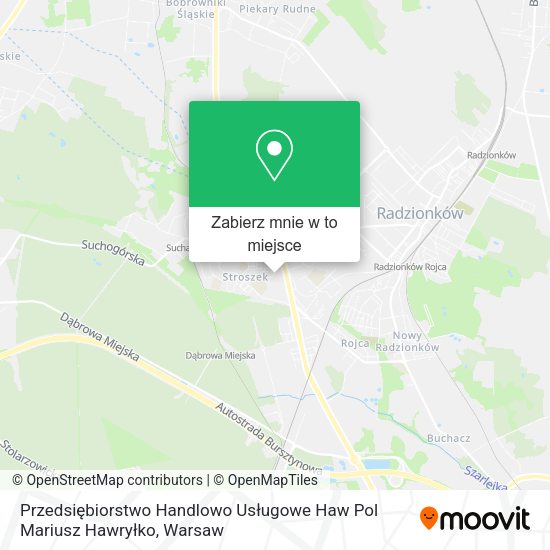 Mapa Przedsiębiorstwo Handlowo Usługowe Haw Pol Mariusz Hawryłko