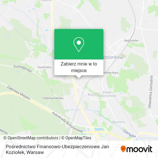 Mapa Pośrednictwo Finansowo-Ubezpieczeniowe Jan Koziołek