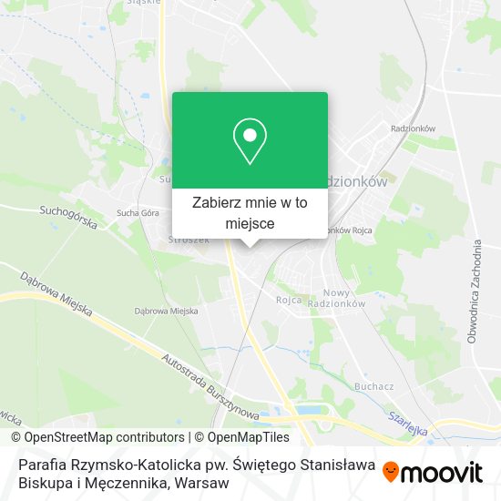 Mapa Parafia Rzymsko-Katolicka pw. Świętego Stanisława Biskupa i Męczennika