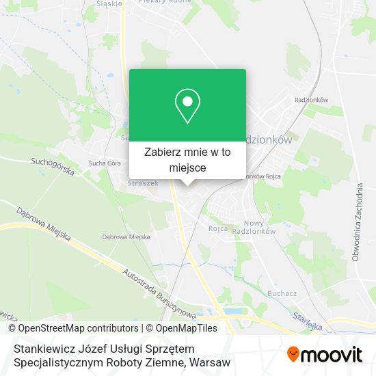 Mapa Stankiewicz Józef Usługi Sprzętem Specjalistycznym Roboty Ziemne