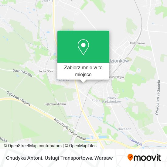 Mapa Chudyka Antoni. Usługi Transportowe