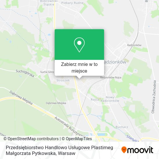 Mapa Przedsiębiorstwo Handlowo Usługowe Plastimeg Małgorzata Pytkowska