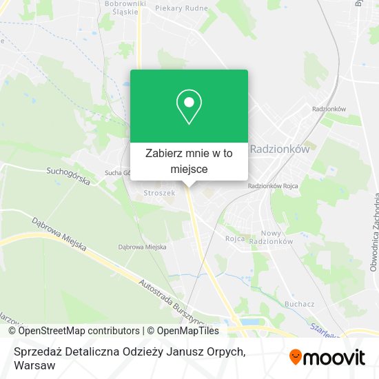 Mapa Sprzedaż Detaliczna Odzieży Janusz Orpych