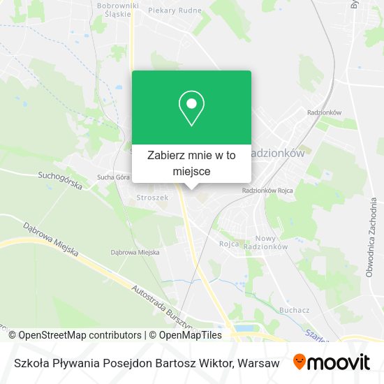 Mapa Szkoła Pływania Posejdon Bartosz Wiktor