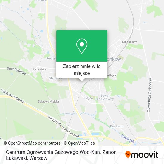 Mapa Centrum Ogrzewania Gazowego Wod-Kan. Zenon Łukawski