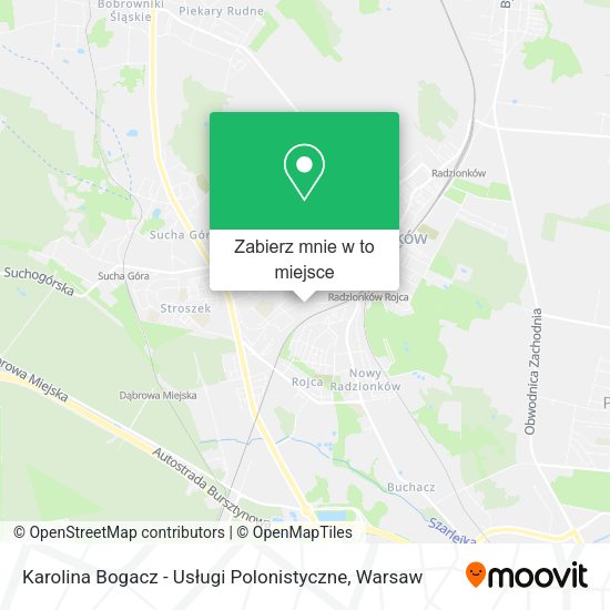 Mapa Karolina Bogacz - Usługi Polonistyczne