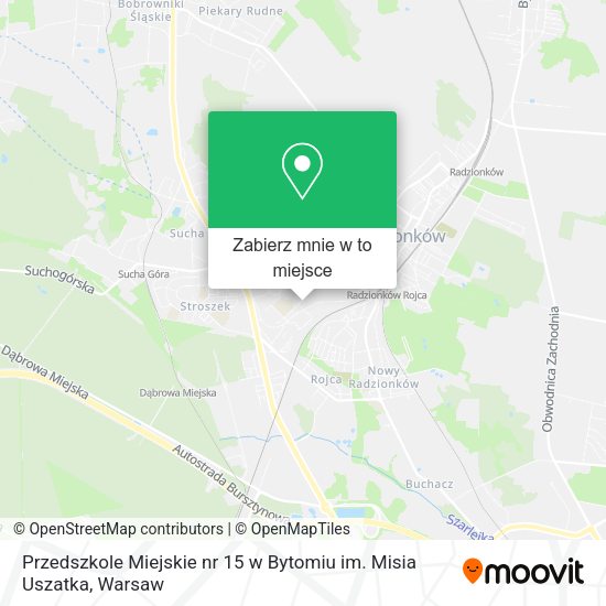 Mapa Przedszkole Miejskie nr 15 w Bytomiu im. Misia Uszatka