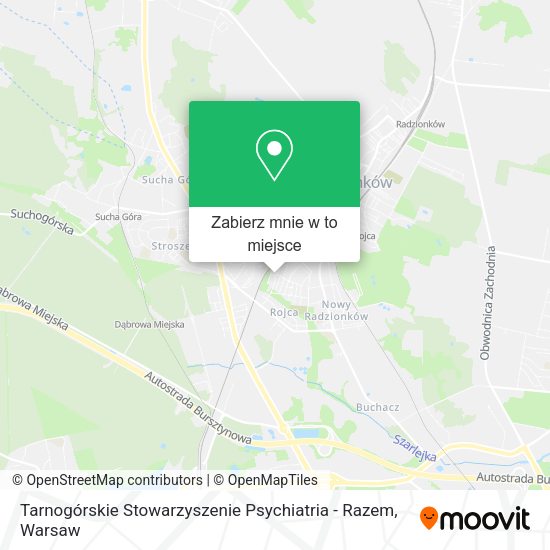 Mapa Tarnogórskie Stowarzyszenie Psychiatria - Razem