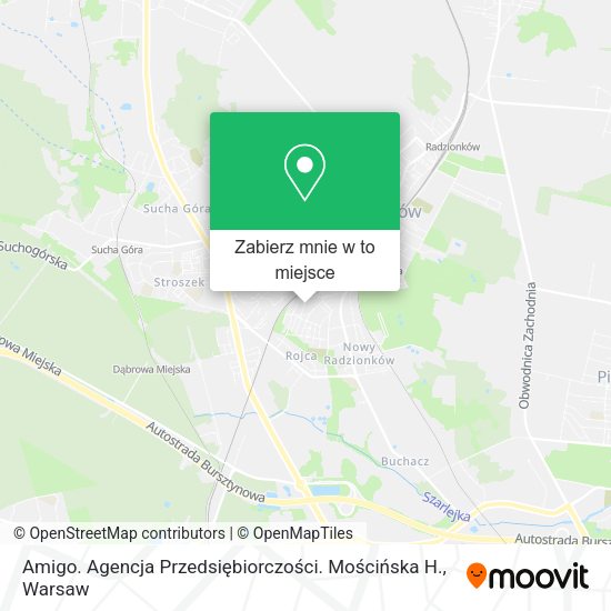 Mapa Amigo. Agencja Przedsiębiorczości. Mościńska H.