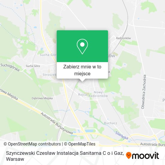 Mapa Szynczewski Czesław Instalacja Sanitarna C o i Gaz