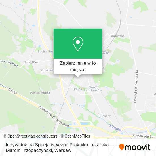 Mapa Indywidualna Specjalistyczna Praktyka Lekarska Marcin Trzepaczyński