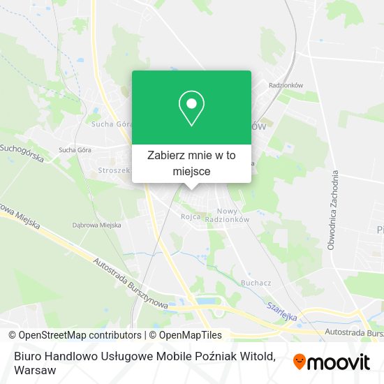 Mapa Biuro Handlowo Usługowe Mobile Poźniak Witold