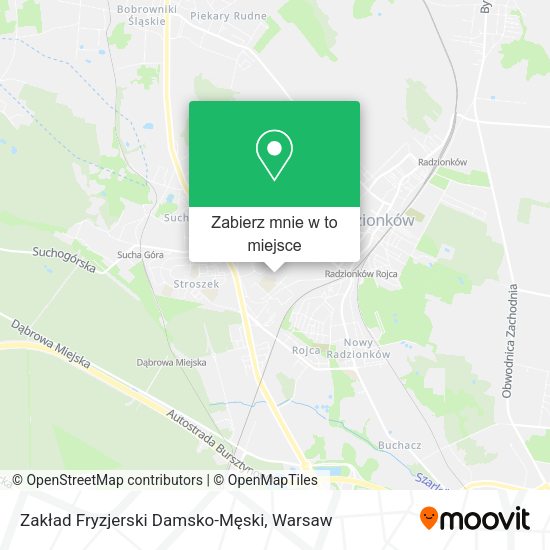 Mapa Zakład Fryzjerski Damsko-Męski