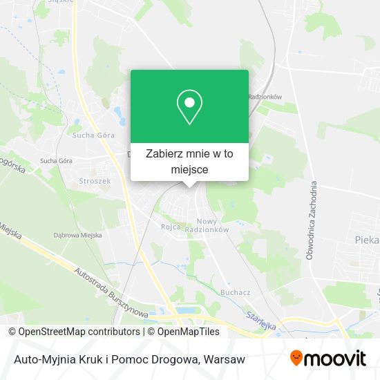 Mapa Auto-Myjnia Kruk i Pomoc Drogowa