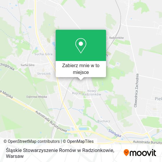 Mapa Śląskie Stowarzyszenie Romów w Radzionkowie