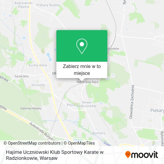 Mapa Hajime Uczniowski Klub Sportowy Karate w Radzionkowie