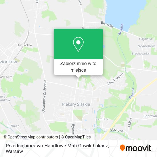 Mapa Przedsiębiorstwo Handlowe Mati Gowik Łukasz