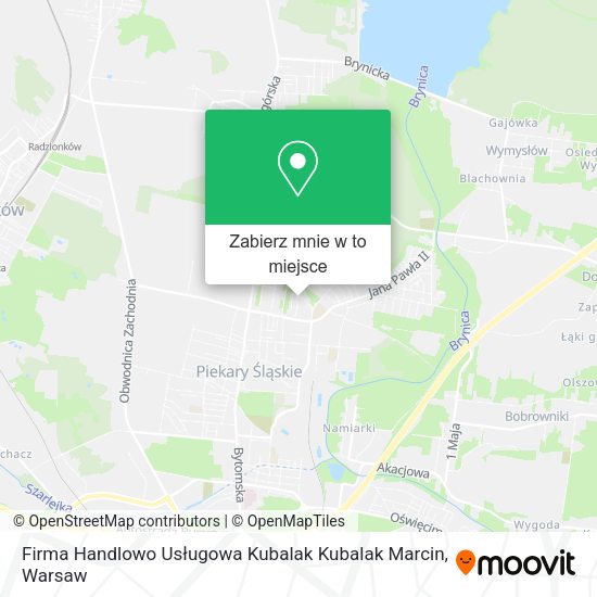 Mapa Firma Handlowo Usługowa Kubalak Kubalak Marcin