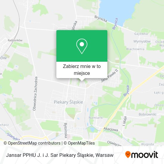 Mapa Jansar PPHU J. i J. Sar Piekary Śląskie