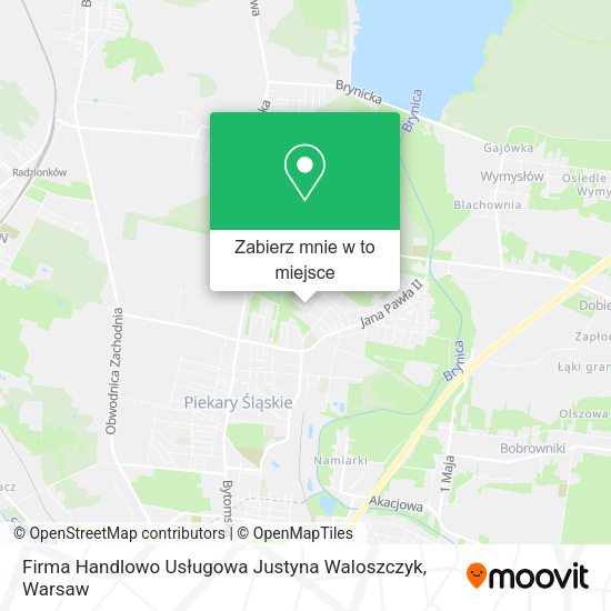 Mapa Firma Handlowo Usługowa Justyna Waloszczyk