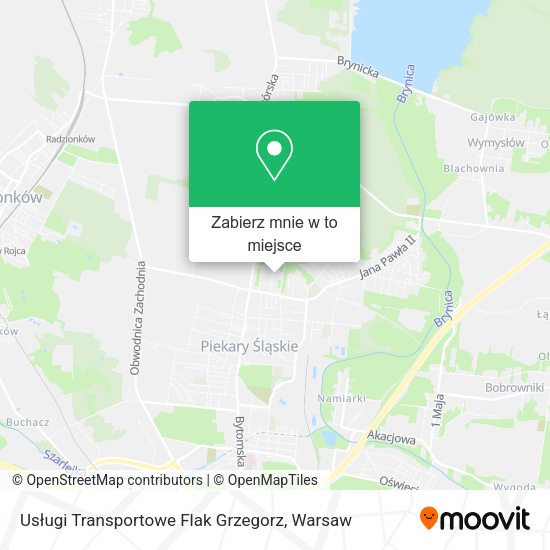 Mapa Usługi Transportowe Flak Grzegorz