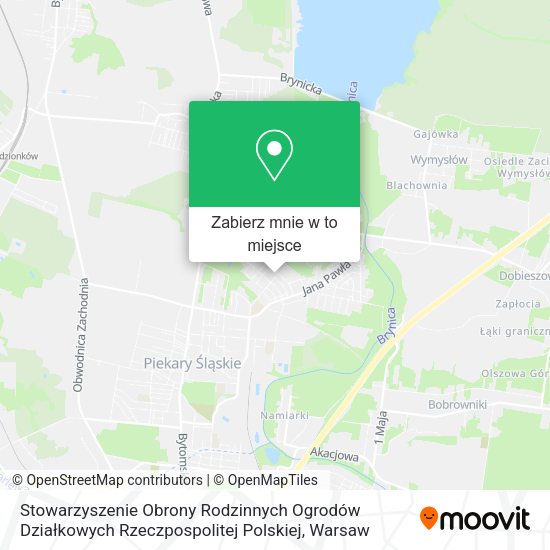 Mapa Stowarzyszenie Obrony Rodzinnych Ogrodów Działkowych Rzeczpospolitej Polskiej