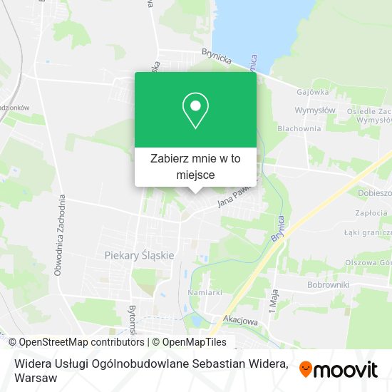 Mapa Widera Usługi Ogólnobudowlane Sebastian Widera