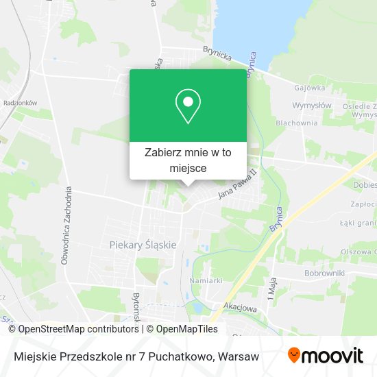 Mapa Miejskie Przedszkole nr 7 Puchatkowo