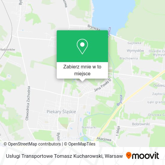 Mapa Usługi Transportowe Tomasz Kucharowski