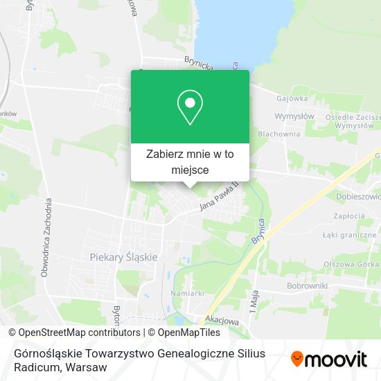 Mapa Górnośląskie Towarzystwo Genealogiczne Silius Radicum