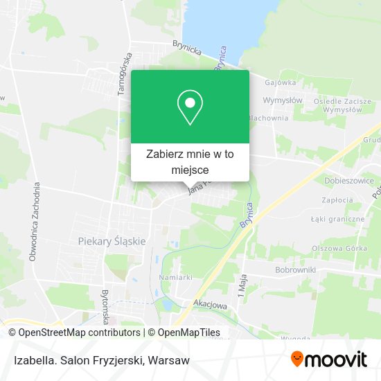 Mapa Izabella. Salon Fryzjerski