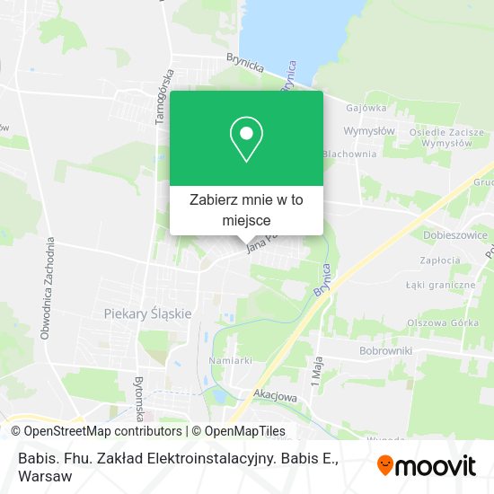 Mapa Babis. Fhu. Zakład Elektroinstalacyjny. Babis E.