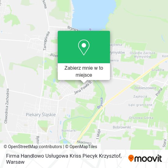 Mapa Firma Handlowo Usługowa Kriss Piecyk Krzysztof