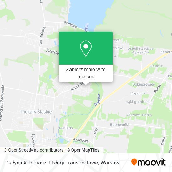 Mapa Całyniuk Tomasz. Usługi Transportowe