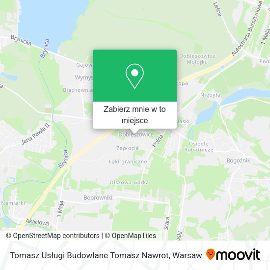 Mapa Tomasz Usługi Budowlane Tomasz Nawrot