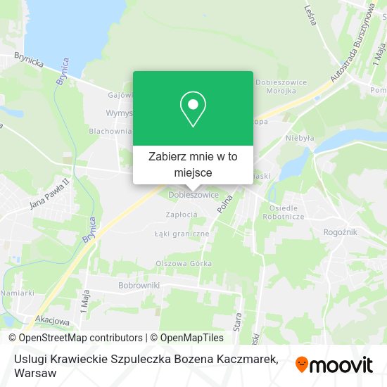 Mapa Uslugi Krawieckie Szpuleczka Bozena Kaczmarek